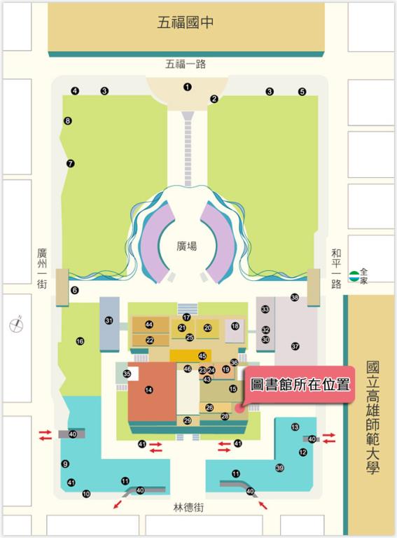 高市文化中心分館位置地圖